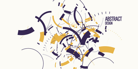 Obraz premium Abstract background in a modern trendy style. Poster with simple flat geometric shapes.