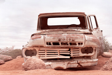 Abandoned, old car from Solitaire, Namibia