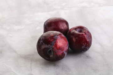 Ripe and sweet purple plum