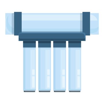 Osmosis Desalination Icon Cartoon Vector. Water Reverse System. Filter Tank