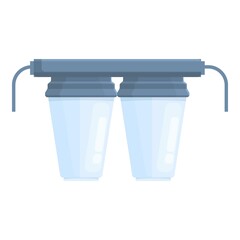 Osmosis machine system icon cartoon vector. Water filter. Purification home