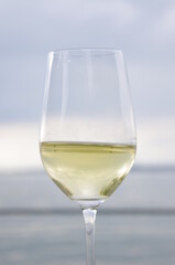 wine glass sea