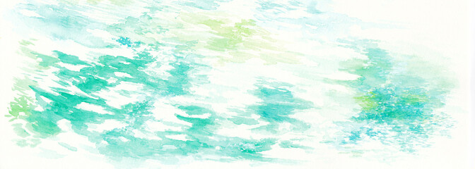 水面と木漏れ日の風景イラスト