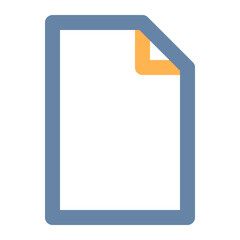 document colored line icon