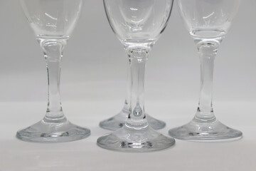 Glass legs from champagne glasses
