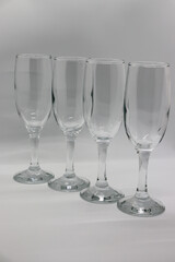 Set for glasses of champagne