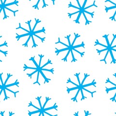 Fototapeta premium Hand Drawn Christmas Seamless Pattern. Winter Background.