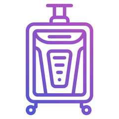 Suitcase line gradient icon