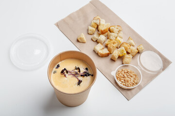 Healthy food, modern business of meal delivery to home and office, quick tasty lunch, covid-19 pandemic