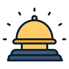 Bell Receptionist filled line color icon