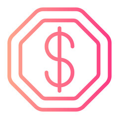 digital money gradient icon