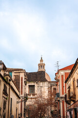Fototapeta na wymiar Street view of Catania city, Italy