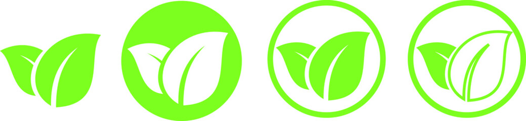 Green leaf seed nature logo
