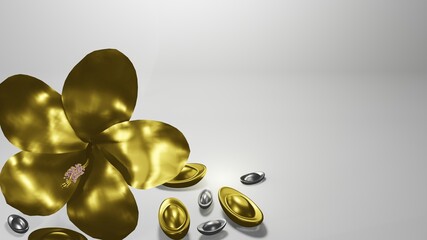 3D Rendering Chinese New Year Background, Template.