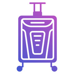 Suitcase flat gradient icon