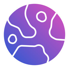 Earth flat gradient icon
