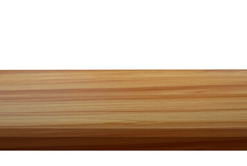 Wooden table isolated on white background