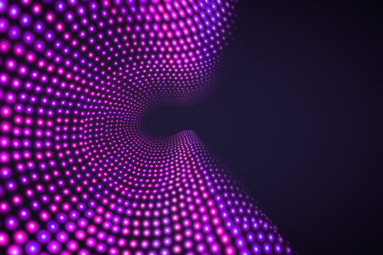 Creative colorful big data flow background with mock up place. Technology, cyberspace, science and digital stream concept. 3D Rendering.