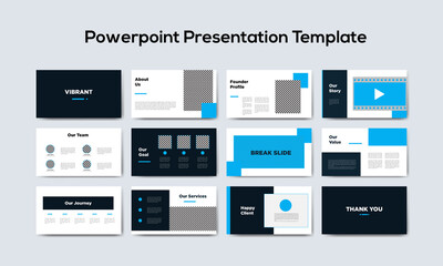 Fototapeta na wymiar Powerpoint presentation website template design