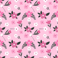 seamless pattern with floral. 