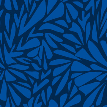 Seamless abstract modern pattern in blur navy colors © fuzzyfox