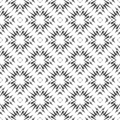 Geometric seamless pattern, ornament, abstract black and white background, vector decorative texture.