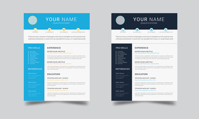 Clean Resume Design. A clean professional resume/CV templates reveal your personal qualifications, With this resume quickly customize your resume for any opportunity.