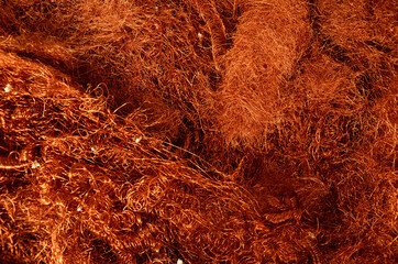 Scrap copper  swarf pile photo