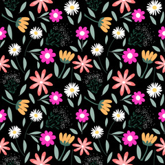 seamless pattern with flowers