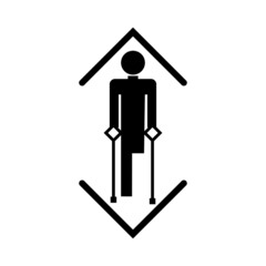 Elevator for the disabled sign. illustration