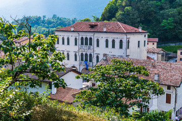 Fototapeta na wymiar Polcenigo. Historic village of Friuli. Mainland Venetian atmospheres