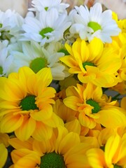 bouquet of yellow flowers bouquet of yellow and white flowers