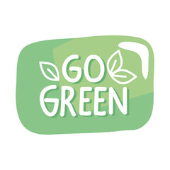 go green lettering