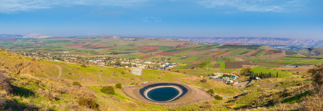Panoramic View On Lower Galilee And Yavneel Valleyl near Kinneret,at Spring Time, Israel. Lower Galilee, Beautiful nature of Israel, Holy Land