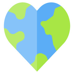 Love Earth flat icon