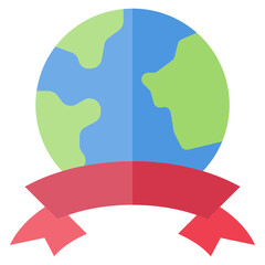Mother earth day flat icon