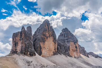 Dolomites in summer. Three peaks of Lavaredo