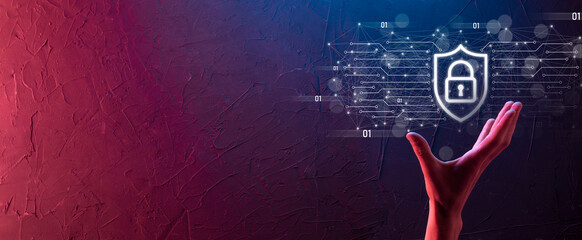 Business man hiold, use,press infographic icon of community technology digital.Concept of hi tech and big data. Global connection.IoT Internet of Things . ICT Information Communication Network .