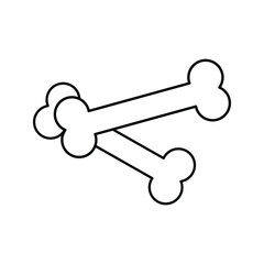 Dog bone icon on white background