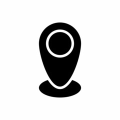 pin location glyph icon vector