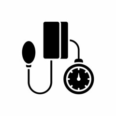 blood pressure gauge glyph icon vector