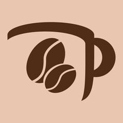 simple modern coffee cup logo