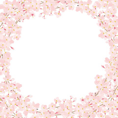 桜　中抜きフレーム