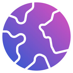 Earth flat gradient icon