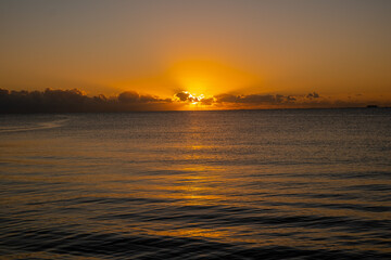 sunset over the sea