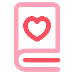 love story colored line icon
