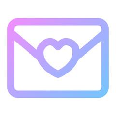 love letter gradient icon