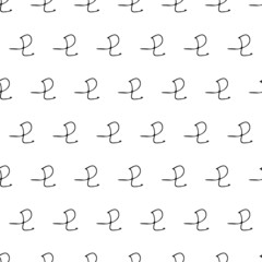 Seamless pattern with black pencil brushstrokes
