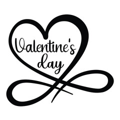 Valentine's day, Good for Valentine's Day designs, t-shirt design, vector hand drawn lettering isolated on white background. t-shirt design, svg vector file. EPS 10