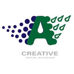 logo and icon design for company and combine with alphabet concept